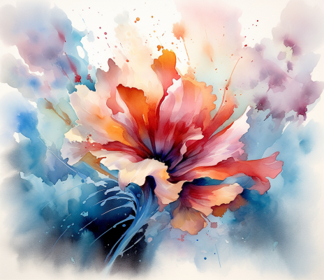 Pastel Abstract Flower