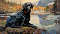Thumbnail for Mesmerizing Pretty Black Labrador