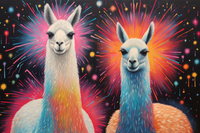 Thumbnail for Coloful Mexican Llamas  Paint by Numbers Kit