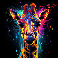 Thumbnail for Neon Glowing Giraffe
