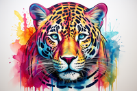 Thumbnail for Colorful Jaguar Watercolor Paint by Numbers Kit