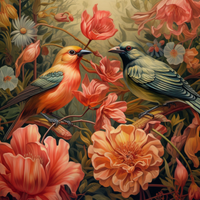 Thumbnail for Yellow And Blue Birds And Flowers