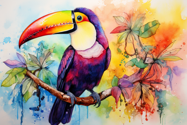 Watercolor Toucan