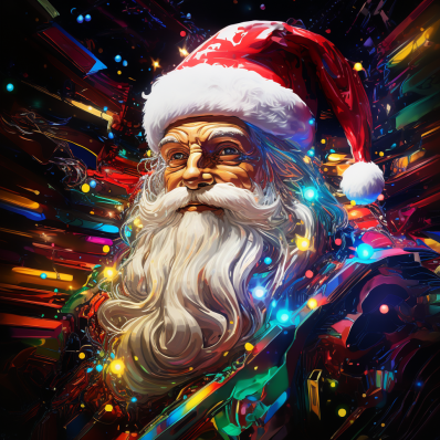 Abstract Santa Claus   Paint by Numbers Kit
