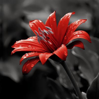 Featuring A Mesmerizing Red Flower