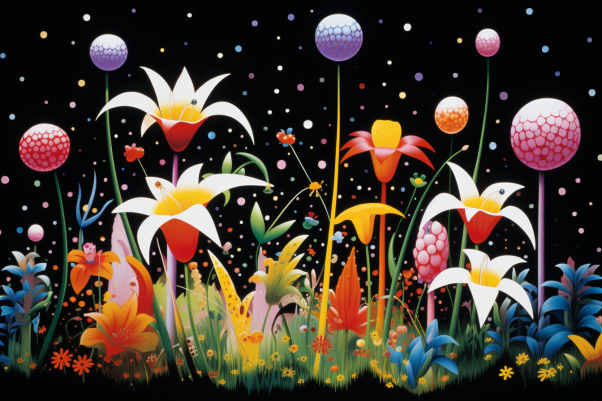 Fantasy Lillies In The Night  Paint by Numbers Kit