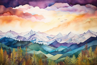 Thumbnail for Gorgeous Sky And Soft Mountain Range