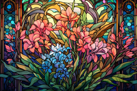 Thumbnail for Glorious Wildflowers On Stained Glass