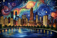 Thumbnail for Vibrant Starry Nigh In Chicago