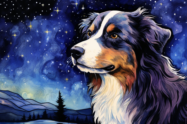 Watercolor Stargazing Australian  Paint by Numbers Kit