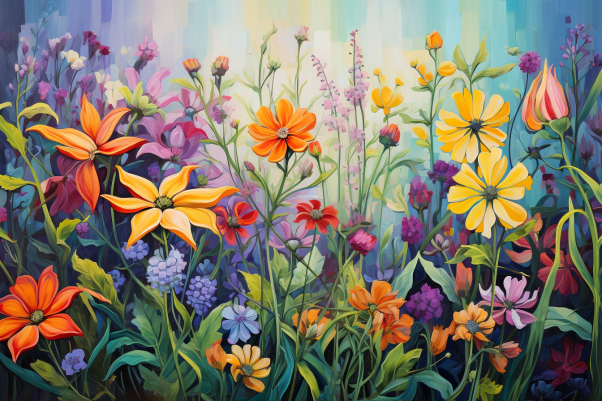 Beautifully Vibrant Wildflowers  Paint by Numbers Kit