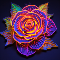 Thumbnail for Neon, Electric, Glowing Rose