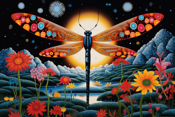 Fantasy Evening Dragonfly   Paint by Numbers Kit