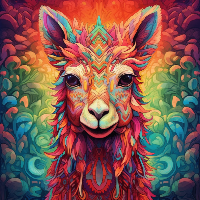 Rainbow Colored Drama Llama