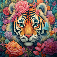 Thumbnail for Beautiful Tiger Amongst Flowers