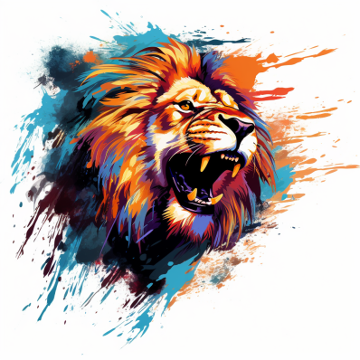 Lion And Colors  Paint by Numbers Kit