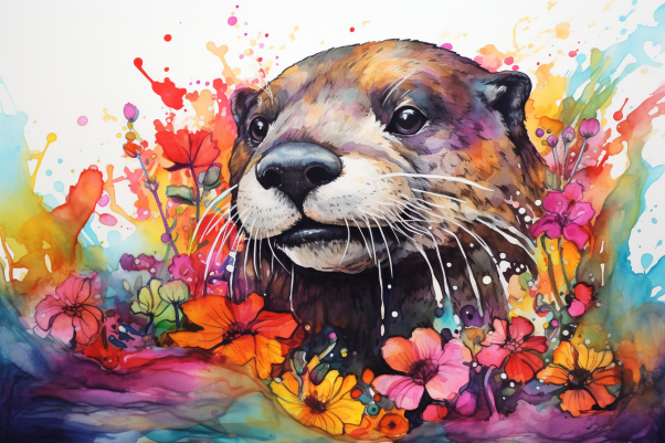 Watercolor Otter