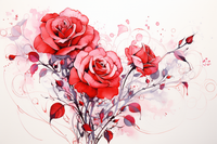 Thumbnail for Watercolor Red Roses