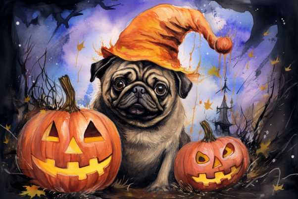 Sweet Halloween Pug