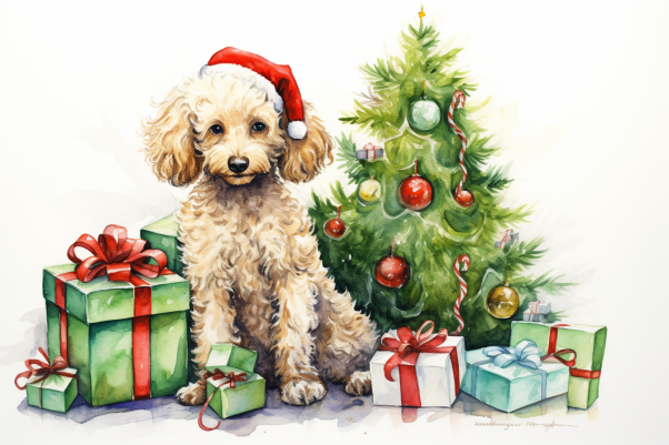 Happy Christmas Poodle