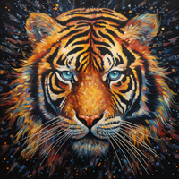 Thumbnail for Blue Eyed Colorful Tiger  Paint by Numbers Kit