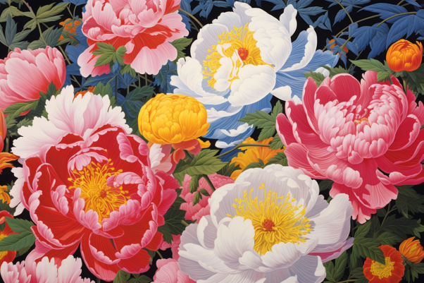 Peonies In Sunshine  Paint by Numbers Kit