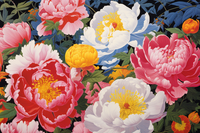 Thumbnail for Peonies In Sunshine  Paint by Numbers Kit