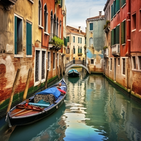 Thumbnail for Watercolor Venice Canal  Paint by Numbers Kit