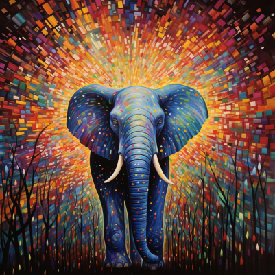 Elephant And Many Colors