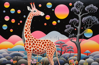 Thumbnail for Galactic Giraffe   Paint by Numbers Kit