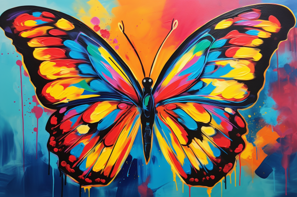 Beautifully Colorful Butterfly  Paint by Numbers Kit