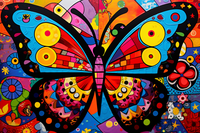 Thumbnail for Bold Butterfly  Paint by Numbers Kit