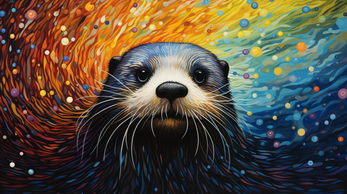 Adorable Otter  Paint by Numbers Kit