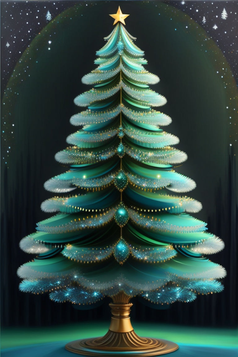 Tree With Star And Jewls