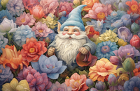 Thumbnail for Adorable Old Gnome Among Flowers