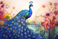 Thumbnail for Sweet Gentle Peacock   Paint by Numbers Kit