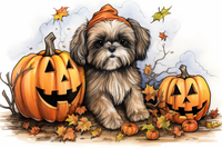 Thumbnail for Shih Tsu Halloween Pumpkins