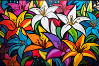 Thumbnail for Closeup Colorful Lilies