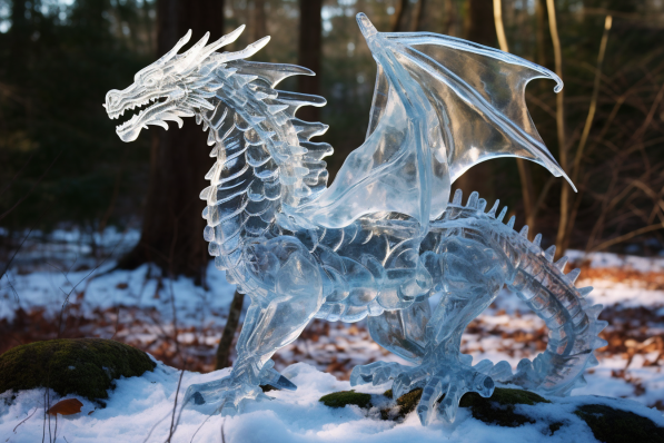 Dragon Ice Sculpture     Paint by Numbers Kit