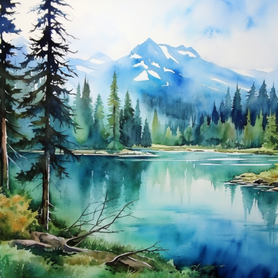 Calm Lake And Mountain  Paint by Numbers Kit