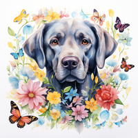 Thumbnail for Featuring A Labrador And Flowers