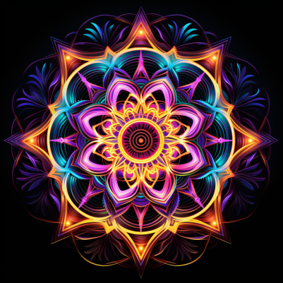 Glowing Colorful Mandala