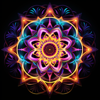 Thumbnail for Glowing Colorful Mandala