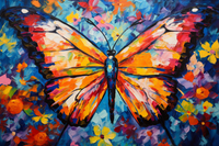 Thumbnail for Artsy Colored Butterfly   Paint by Numbers Kit