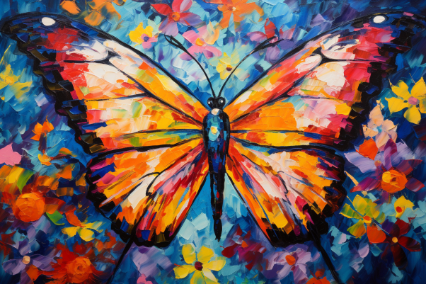 Artsy Colored Butterfly   Paint by Numbers Kit