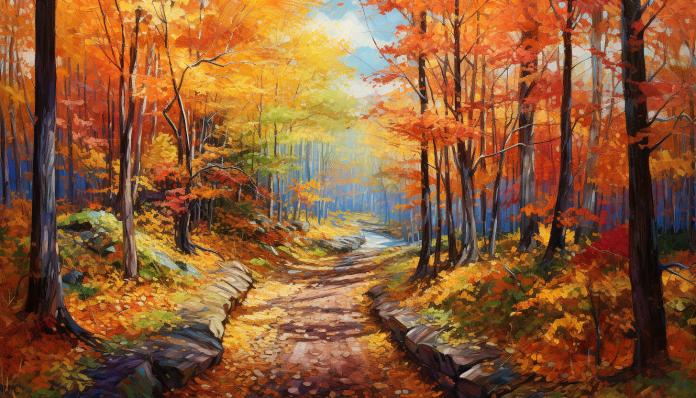 Autumn Forest Trail Paint by Numbers Kit
