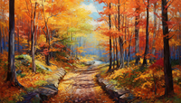Thumbnail for Autumn Forest Trail Paint by Numbers Kit