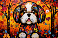 Thumbnail for Abstract Shih Tzu In Thr Fall