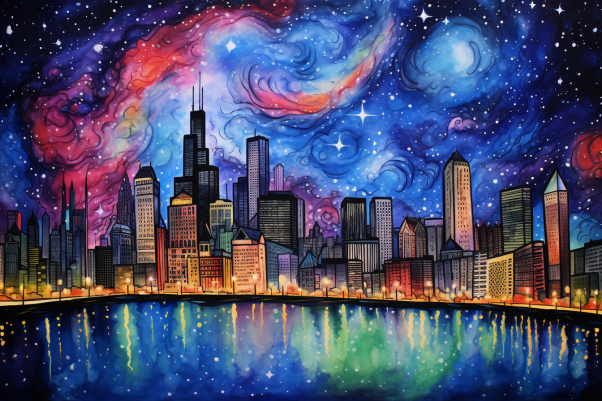 Chicago Starry Night