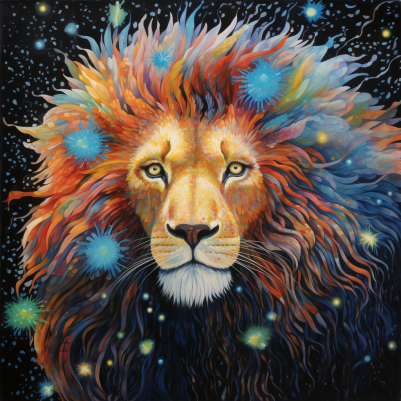 Dreamy Night Lion